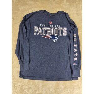 Majestic New England Patriots‎ Long Sleeve T Shirt Men's Size Large NFL Tee